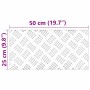 Placas en Cuadrícula 2 pcs Plateado 50 x 25 cm Aluminio