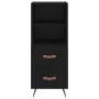 Schwarzes Sperrholz-Sideboard 34,5 x 34 x 180 cm von vidaXL, Sideboards - Ref: Foro24-3199274, Preis: 107,38 €, Rabatt: %