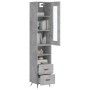Betongraues Sperrholz-Sideboard 34,5 x 34 x 180 cm von vidaXL, Sideboards - Ref: Foro24-3199277, Preis: 107,18 €, Rabatt: %