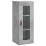 Aparador de madera contrachapada gris hormigón 34,5x34x180 cm de vidaXL, Aparadores - Ref: Foro24-3199277, Precio: 107,10 €