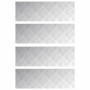Placas en Cuadrícula 4 pcs Plateado 75 x 25 cm Aluminio