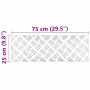 Placas en Cuadrícula 4 pcs Plateado 75 x 25 cm Aluminio