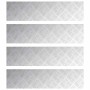Placas en Cuadrícula 4 pcs Plateado 100 x 25 cm Aluminio