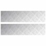 Placas en Cuadrícula 2 pcs Plateado 100 x 25 cm Aluminio