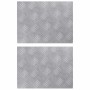 Placas en Cuadrícula 2 pcs Plateado 40 x 30 cm Aluminio