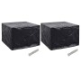 Fundas de muebles de jardín 2 uds 8 ojales 122x112x98 cm