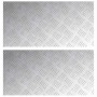 Placas en Cuadrícula 2 pcs Plateado 60 x 30 cm Aluminio