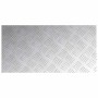 Placas en Cuadrícula 4 pcs Plateado 60 x 30 cm Aluminio