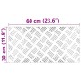 Placas en Cuadrícula 4 pcs Plateado 60 x 30 cm Aluminio