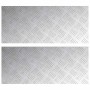 Placas en Cuadrícula 2 pcs Plateado 70 x 30 cm Aluminio