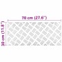 Placas en Cuadrícula 2 pcs Plateado 70 x 30 cm Aluminio