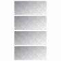 Placas en Cuadrícula 4 pcs Plateado 70 x 30 cm Aluminio