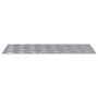 Placas en Cuadrícula 4 pcs Plateado 70 x 30 cm Aluminio
