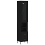 Aparador de madera contrachapada negro 34,5x34x180 cm de vidaXL, Aparadores - Ref: Foro24-3199306, Precio: 116,11 €, Descuent...