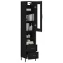Aparador de madera contrachapada negro 34,5x34x180 cm de vidaXL, Aparadores - Ref: Foro24-3199306, Precio: 116,11 €, Descuent...