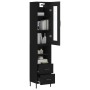 Schwarzes Sperrholz-Sideboard 34,5 x 34 x 180 cm von vidaXL, Sideboards - Ref: Foro24-3199306, Preis: 117,61 €, Rabatt: %