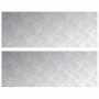 Placas en Cuadrícula 2 pcs Plateado 80 x 30 cm Aluminio