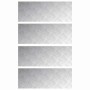 Placas en Cuadrícula 4 pcs Plateado 80 x 30 cm Aluminio