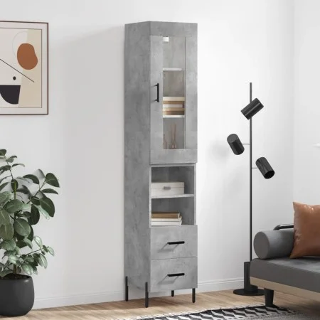Concrete gray plywood sideboard 34.5x34x180 cm by vidaXL, Sideboards - Ref: Foro24-3199309, Price: 116,23 €, Discount: %