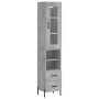 Aparador de madera contrachapada gris hormigón 34,5x34x180 cm de vidaXL, Aparadores - Ref: Foro24-3199309, Precio: 117,68 €, ...