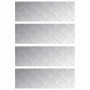 Placas en Cuadrícula 4 pcs Plateado 90 x 30 cm Aluminio