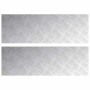 Placas en Cuadrícula 2 pcs Plateado 90 x 30 cm Aluminio