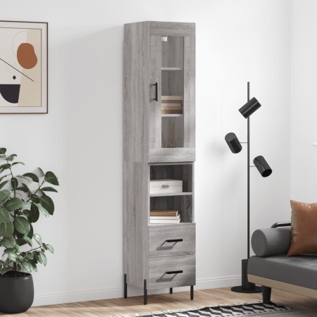 Hohes Sonoma-Sideboard aus grauem Sperrholz, 34,5 x 34 x 180 cm von vidaXL, Sideboards - Ref: Foro24-3199311, Preis: 120,92 €...