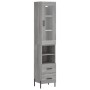 Aparador alto madera contrachapada gris Sonoma 34,5x34x180 cm de vidaXL, Aparadores - Ref: Foro24-3199311, Precio: 120,92 €, ...