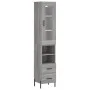 Tall Sonoma gray plywood sideboard 34.5x34x180 cm by vidaXL, Sideboards - Ref: Foro24-3199311, Price: 121,01 €, Discount: %