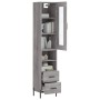 Aparador alto madera contrachapada gris Sonoma 34,5x34x180 cm de vidaXL, Aparadores - Ref: Foro24-3199311, Precio: 120,92 €, ...