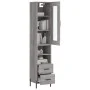 Tall Sonoma gray plywood sideboard 34.5x34x180 cm by vidaXL, Sideboards - Ref: Foro24-3199311, Price: 121,01 €, Discount: %