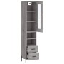 Aparador alto madera contrachapada gris Sonoma 34,5x34x180 cm de vidaXL, Aparadores - Ref: Foro24-3199311, Precio: 120,92 €, ...