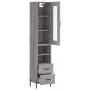 Tall Sonoma gray plywood sideboard 34.5x34x180 cm by vidaXL, Sideboards - Ref: Foro24-3199311, Price: 121,01 €, Discount: %