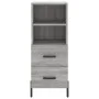 Tall Sonoma gray plywood sideboard 34.5x34x180 cm by vidaXL, Sideboards - Ref: Foro24-3199311, Price: 121,01 €, Discount: %