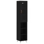 Aparador de madera contrachapada negro 34,5x34x180 cm by vidaXL, Sideboards - Ref: Foro24-3199338, Price: 96,00 €, Discount: %