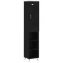 Aparador de madera contrachapada negro 34,5x34x180 cm de vidaXL, Aparadores - Ref: Foro24-3199338, Precio: 95,15 €, Descuento: %