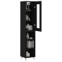 Aparador de madera contrachapada negro 34,5x34x180 cm by vidaXL, Sideboards - Ref: Foro24-3199338, Price: 96,00 €, Discount: %
