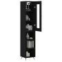 Aparador de madera contrachapada negro 34,5x34x180 cm de vidaXL, Aparadores - Ref: Foro24-3199338, Precio: 95,15 €, Descuento: %