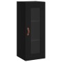 Aparador de madera contrachapada negro 34,5x34x180 cm by vidaXL, Sideboards - Ref: Foro24-3199338, Price: 96,00 €, Discount: %