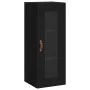 Aparador de madera contrachapada negro 34,5x34x180 cm de vidaXL, Aparadores - Ref: Foro24-3199338, Precio: 95,15 €, Descuento: %