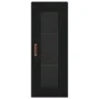 Aparador de madera contrachapada negro 34,5x34x180 cm de vidaXL, Aparadores - Ref: Foro24-3199338, Precio: 95,15 €, Descuento: %