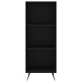 Aparador de madera contrachapada negro 34,5x34x180 cm by vidaXL, Sideboards - Ref: Foro24-3199338, Price: 96,00 €, Discount: %