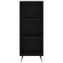Aparador de madera contrachapada negro 34,5x34x180 cm de vidaXL, Aparadores - Ref: Foro24-3199338, Precio: 95,15 €, Descuento: %