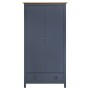 Armario de 2 puertas Hill madera maciza pino gris 89x50x170cm