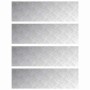 Placas en Cuadrícula 4 pcs Plateado 100 x 30 cm Aluminio