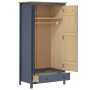 Armario de 2 puertas Hill madera maciza pino gris 89x50x170cm