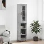 Aparador de madera contrachapada gris hormigón 34,5x34x180 cm de vidaXL, Aparadores - Ref: Foro24-3199341, Precio: 90,42 €, D...