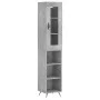 Aparador de madera contrachapada gris hormigón 34,5x34x180 cm de vidaXL, Aparadores - Ref: Foro24-3199341, Precio: 90,42 €, D...
