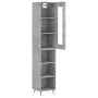 Gray concrete plywood sideboard 34.5x34x180 cm by vidaXL, Sideboards - Ref: Foro24-3199341, Price: 90,42 €, Discount: %