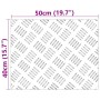 Placas en Cuadrícula 2 pcs Plateado 50 x 40 cm Aluminio